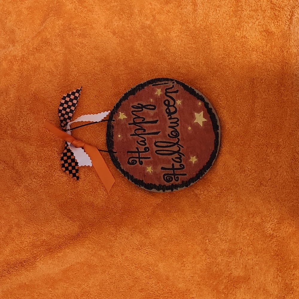 Homemade Halloween decor.